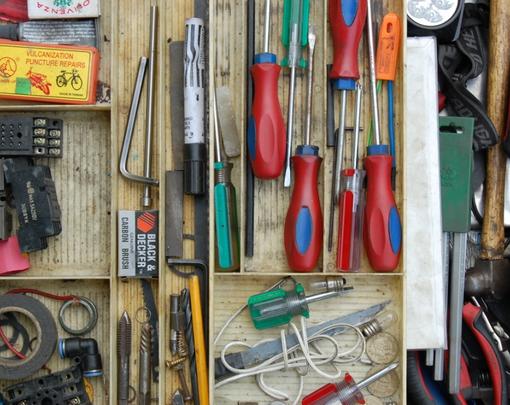 A collection of neatly organized tools