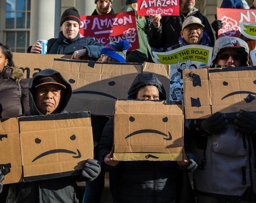 Amazon New York City protest