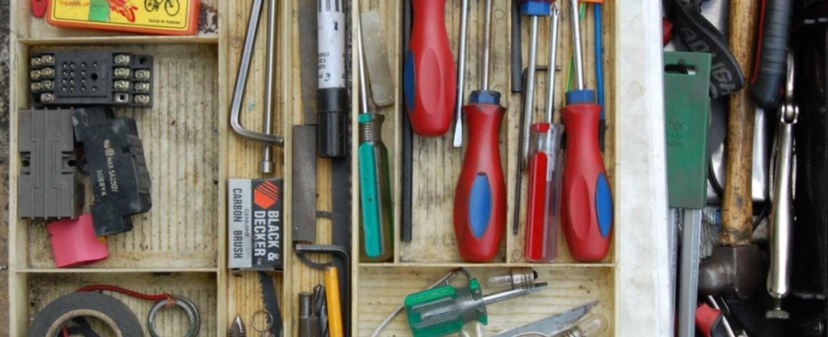 A collection of neatly organized tools