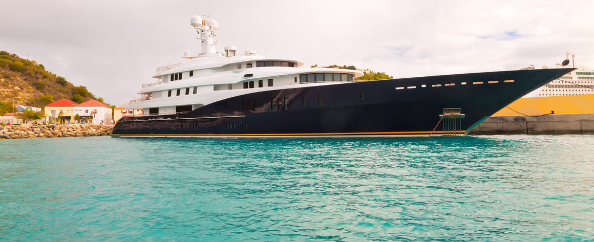 A luxutry superyacht